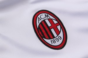 Survetement AC Milan 2018 2019 Blanc Noir Pas Cher