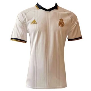 Polo Real Madrid 2019 2020 Blanc Jaune Pas Cher Polo Real Madrid 2019 2020 Blanc Jaune Pas Cher