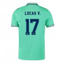 Maillot Real Madrid NO.17 Lucas V. Third 2019 2020 Vert Pas Cher