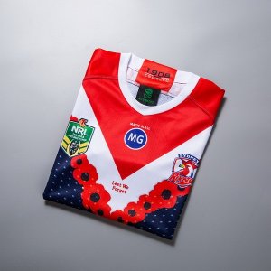 Maillot Sydney Roosters Anzac 2018 Bleu Pas Cher