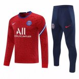 Survetement Paris Saint Germain 2021 2022 Rouge Bleu Pas Cher