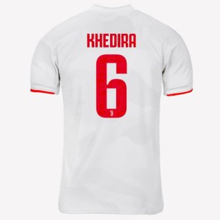 Maillot Juventus NO.6 Khedira Exterieur 2019 2020 Gris Blanc Pas Cher