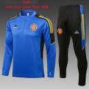 Enfant Training Top Manchester United 2022 Bleu Noir