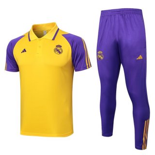 Polo Real Madrid Ensemble Complet 2024 2025 Jaune Purpura Polo Real Madrid Ensemble Complet 2024 2025 Jaune Purpura