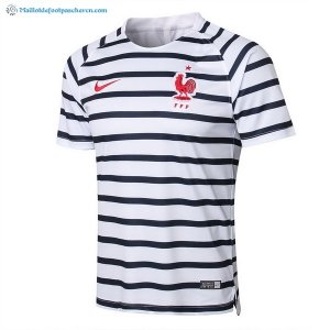 Maillot Entrainement France Ensemble Complet 2018 Blanc Noir Pas Cher