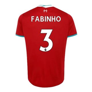 Maillot Liverpool NO.3 Fabinho Domicile 2020 2021 Rouge Pas Cher