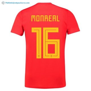 Maillot Espagne Domicile Monreal 2018 Rouge Pas Cher