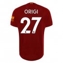 Maillot Liverpool NO.27 Origi Domicile 2019 2020 Rouge Pas Cher