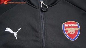 Survetement Arsenal 2017 2018 Gris Rouge Pas Cher