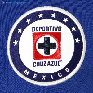 Maillot Cruz Bleu Domicile Femme 2017 2018 Bleu Pas Cher