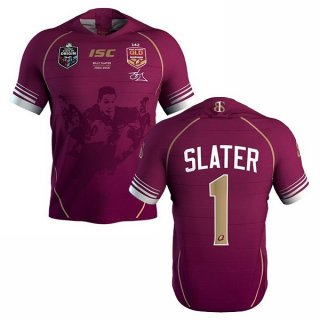 Maillot QLD Maroons Slater 2018 Rouge Pas Cher