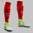 Chaussette Domicile Atlético de Madrid 2017 2018 Rouge Pas Cher