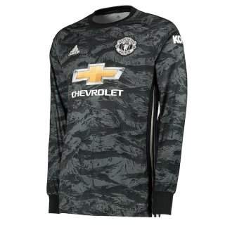 Maillot Manchester United ML Gardien 2019 2020 Gris Pas Cher