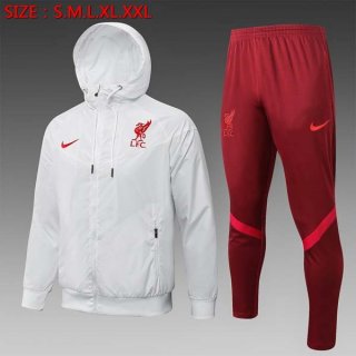 Coupe Vent Liverpool Ensemble Complet 2022 Blanc Rouge Coupe Vent Liverpool Ensemble Complet 2022 Blanc Rouge