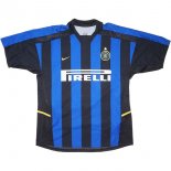 Thailande Maillot Inter Milan Domicile Retro 2002 2003 Bleu Pas Cher