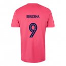 Maillot Real Madrid Exterieur NO.9 Benzema 2020 2021 Rose Pas Cher
