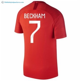 Maillot Angleterre Exterieur Beckham 2018 Rouge Pas Cher