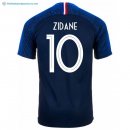 Maillot France Domicile Zidane 2018 Bleu Pas Cher