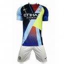 Maillot Manchester City Édition Commémorative Enfant 2019 2020 Bleu Clair Pas Cher