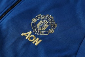 Survetement Manchester United 2018 2019 Bleu Pas Cher