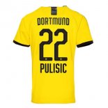 Thailande Maillot Borussia Dortmund NO.22 Pulisic Domicile 2019 2020 Jaune