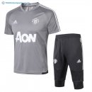 Maillot Entrainement Manchester United Ensemble Complet 2017 2018 Gris Pas Cher