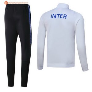 Survetement Inter 2017 2018 Blanc Noir Pas Cher