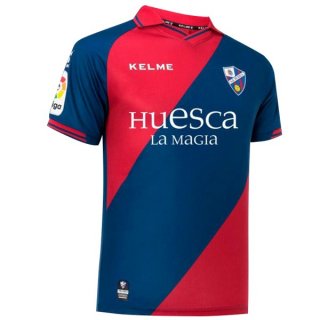 Maillot Huesca Domicile 2018 2019 Bleu Rouge Pas Cher