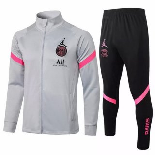 Survetement Paris Saint Germain 2021 2022 Gris Noir Pas Cher Survetement Paris Saint Germain 2021 2022 Gris Noir Pas Cher