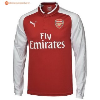 Maillot Arsenal Domicile ML 2017 2018 Pas Cher Maillot Arsenal Domicile ML 2017 2018 Pas Cher