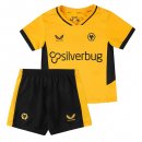 Maillot Wolves Domicile Enfant 2021 2022 Jaune Pas Cher