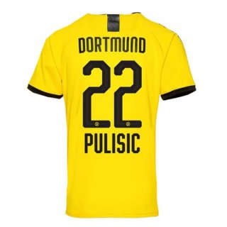 Thailande Maillot Borussia Dortmund NO.22 Pulisic Domicile 2019 2020 Jaune Thailande Maillot Borussia Dortmund NO.22 Pulisic Domicile 2019 2020 Jaune