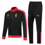 Survetement AC Milan 2019 2020 Noir Rouge Jaune Pas Cher