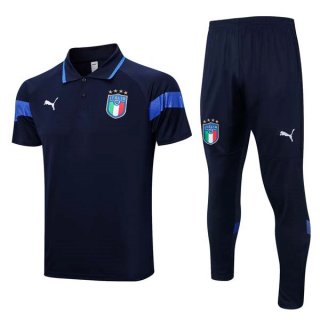 Polo Italie Ensemble Complet 2023 2024 Bleu 5