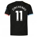 Maillot Manchester City NO.11 Zinchenko Exterieur 2019 2020 Noir Pas Cher