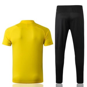 Polo Ensemble Complet Borussia Dortmund 2018 2019 Jaune Noir Pas Cher