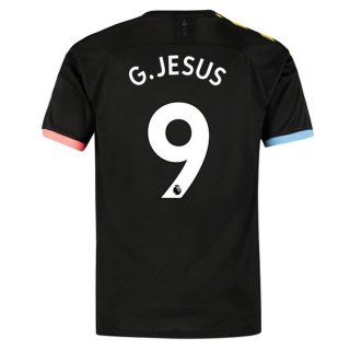 Maillot Manchester City NO.9 G.Jesus Exterieur 2019 2020 Noir Pas Cher Maillot Manchester City NO.9 G.Jesus Exterieur 2019 2020 Noir Pas Cher