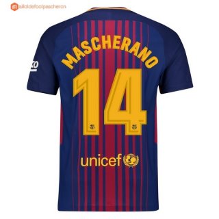 Maillot Barcelona Domicile Mascherano 2017 2018 Pas Cher