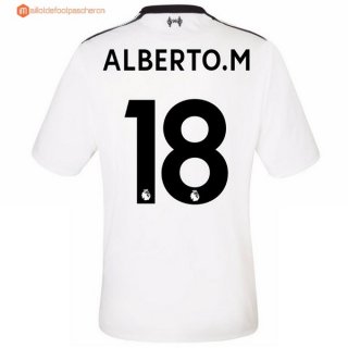Maillot Liverpool Exterieur Alberto.M 2017 2018 Pas Cher Maillot Liverpool Exterieur Alberto.M 2017 2018 Pas Cher