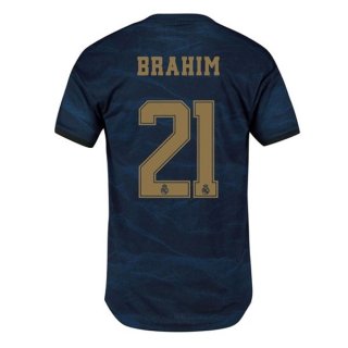 Maillot Real Madrid NO.21 Brahim Exterieur 2019 2020 Bleu Pas Cher