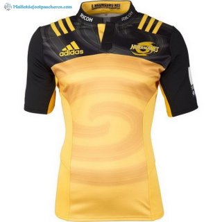 Maillot Rugby Hurricanes Domicile 2017 2018 Jaune Pas Cher