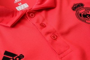 Polo Ensemble Complet Real Madrid 2018 2019 Rouge Noir Pas Cher