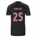 Maillot Real Madrid Third NO.25 Rodrygo 2020 2021 Noir Pas Cher