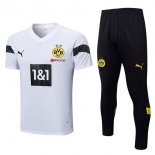 Maillot Borussia Dortmund Ensemble Complet 2023 2024 Blanc Noir
