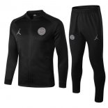 JORDAN Survetement Paris Saint Germain 2018 2019 Noir Gris Pas Cher