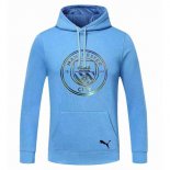 Sweat Shirt Capuche Manchester City 2020 2021 Bleu Pas Cher