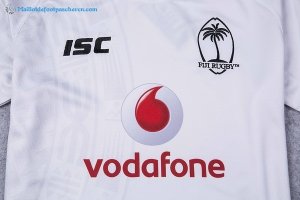 Maillot Rugby Fidji Domicile 2017 2018 Blanc Pas Cher