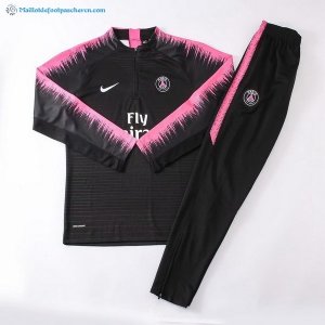 Survetement Paris Saint Germain 2018 2019 Noir Rose Pas Cher