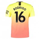 Maillot Manchester City NO.16 Rodrigo Third 2019 2020 Orange Pas Cher