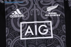 Maillot Rugby All Blacks Maori 2017 2018 Noir Pas Cher